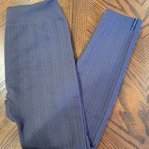 Nautica gray designed fleece leggings size L/XL
